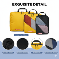 Vente en gros Ensemble 3 pièces léger et respirant Cube d'emballage de créateur Organisateur d'accessoires de voyage