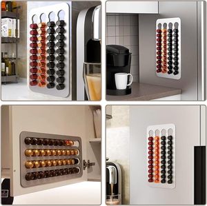 <span class=keywords><strong>Support</strong></span> de dosette de café <span class=keywords><strong>mural</strong></span> en acier inoxydable Compatible <span class=keywords><strong>Nespresso</strong></span> <span class=keywords><strong>Capsules</strong></span> originales 40 Organisateur de stockage de dosettes - Product Image 6