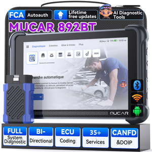 MUCAR 892BT AI Function Obd2 Car Scanner Sistem Pemindai Mobil Lengkap Pengkodean ECU Perangkat Lunak Bidireksional Pembaruan Gratis Alat Diagnostik Otomotif - Product Image 1