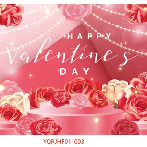 Happy Valentines Day Fotografie Hintergründe und Red Rose Flower Love Heart Lichter Hintergrund Geburtstag Baby Shower Dekorationen