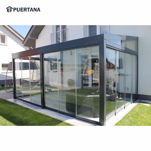 Dosel de cristal para jardín, cubierta de <span class=keywords><strong>terraza</strong></span> y Patio, sin marco, puerta de vidrio deslizante, montaje en pared, Verano - Product Image 2