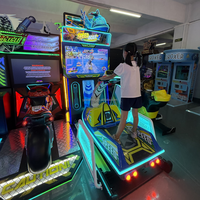 Simulateur de course de moto à deux joueurs de haute qualité, machine d'arcade à monnayeur pour parcs d'attractions et centres de jeux