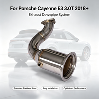 Tubo de Escape de Acero Inoxidable Premium Personalizado de Fábrica, Sistema de Tubo de Escape de Alto Flujo para Porsche Cayenne E3 3.0T 2018+