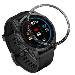 แหวนครอบสำหรับ <span class=keywords><strong>Garmin</strong></span> <span class=keywords><strong>Fenix</strong></span> 7 7X <span class=keywords><strong>Solar</strong></span> 6X <span class=keywords><strong>6</strong></span> <span class=keywords><strong>Pro</strong></span> 5 5X Plus กรอบโลหะ ป้องกันรอยขีดข่วน อุปกรณ์เสริม - Product Image 4