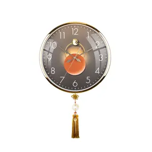 Home living room fashion modern minimalist wall decoration pendant brand Chinese Pendulum wall clock Polished Dial Gift