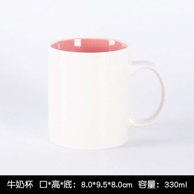 ถ้วยนมสีชมพูอ่อน