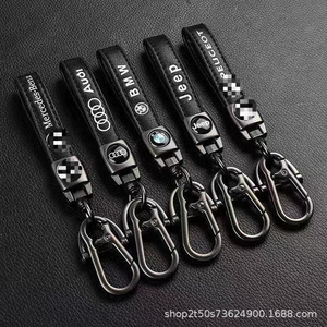 <span class=keywords><strong>Porte</strong></span>-clés de voiture, best-seller d'Amazon, pendentif en métal et cuir avec logo de voiture, ajustement standard, cadeau, vente en gros - Product Image 2