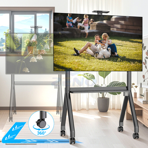 รถเข็นทีวี Zeno Big ขนาด 55 ถึง 120 นิ้ว รุ่น R Strong พร้อมล้อล็อคได้และถาดวางทีวี รองรับ <span class=keywords><strong>VESA</strong></span> 200x200 ถึง 1100x600 มม. ผลิตจากเหล็ก SPCC R12 - Product Image 4