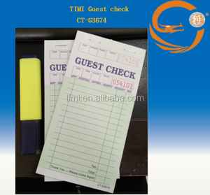 Libreta de Comandas TM-G3674 con Tinta Transparente, 2 Partes, para Restaurante, 50 Juegos, Tarjetas Numeradas Desprendibles, Factura en Cartón Repujado - Product Image 4