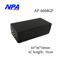 Inyector PoE Gigabit de 48V CC Activo 10/100/10000Mbps con Detección Inteligente, Certificación 3C, Plug&Play, 2 Años de Garantía, Fuente de Alimentación de Escritorio