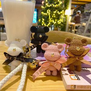 Lindo Llavero de Resina Duradera con Diseño de Oso de Dibujos Animados y Lazo, Impresión UV, Colgante para Bolsos y Mochilas de Niñas, Accesorio de Muñeca, Listo para Regalo - Product Image 2