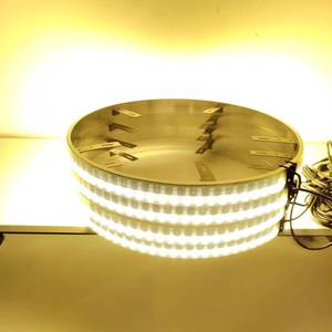 4 pièces, 17 pouces, 3/4 rangées, 4320 <span class=keywords><strong>LED</strong></span>, <span class=keywords><strong>jaune</strong></span>/blanc, double couleur, lumières de roue étanches IP68 12V pour camion, avec fonctions de danse et de rotation - Product Image 3