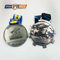 Médailles personnalisées PINSBACK, médaillons souvenirs en cuivre, sublimation sur ruban, médaille de récompense sportive personnalisée pour marathon