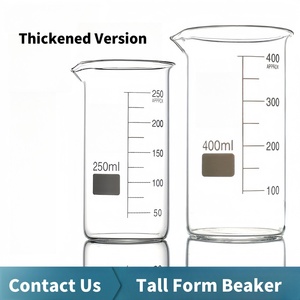 100 मिलीलीटर 250 मिली 500 मिली 1000 मिलीलीटर स्कूल प्रयोगशाला उच्च बोरोसिलिकेट ग्लास बीकर प्रतिरोधी एसिड अलकलिस मोटी दीवारें - Product Image 4