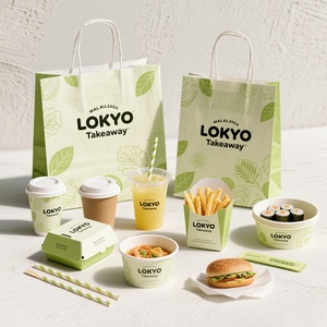 Pour LOKYO papier d'emballage de restauration rapide personnalisé Solution de vente en gros pour Hotdogs Tacos Burgers frites pliées «dossiers» <span class=keywords><strong>St</strong></span> - Product Image 3