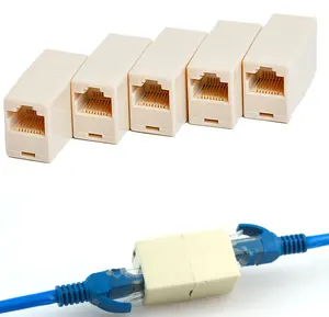 RJ45 Ethernet רשת כבל מתאם נגרות מצמד RJ45 רשת מחבר