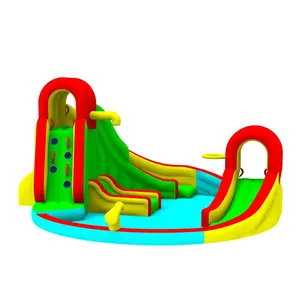 New Product Cheap Kid Summer Toy Inflatable Water Park Jumping Castle Bounce House With Water Slide