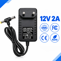 Adaptateurs secteur muraux en T à angle droit 12V 2A personnalisables pour solutions d'alimentation de routeurs, commutateurs, caméras et décodeurs