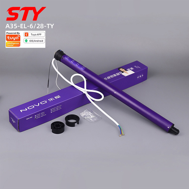 NOVO K35-EL-6-28 Tuya Wifi Motorized Roller Blinds Smart Home Roller Shutter 34mm Tubular Motor
