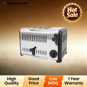 محمصة خبز كهربائية تجارية من الفولاذ المقاوم للصدأ بأربع شرائح، سخان طعام صغير للطاولة، محمصة سوداء جانبية معتمدة من CE لمدة عام واحد - Product Image 4