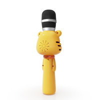 Boîte à karaoké sans fil rechargeable pour enfants, design ours omnidirectionnel, port USB Type C TF, poignée pour chanter n'importe où
