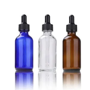 Ambra 15ml 30ml 60ml 120ml boston flacone contagocce in vetro rotondo 1oz 2oz 4oz 8oz 16oz bottiglie di olio essenziale