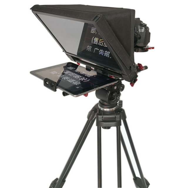 TYST Portable Aluminum 7-13 Inch Tablet Teleprompter for for Personal Live Streaming Facebook/TikTok/YouTube Live Sports