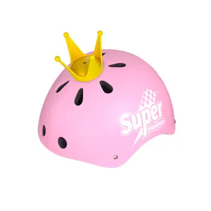 Регулируемый шлем из АБС-пластика для мальчиков и девочек, с короной