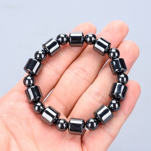 Pulsera de hematita negra al por mayor de CAMAZ, pulsera de Terahertz con piedras preciosas de cristal natural y cuentas de imán energético para hombre - Product Image 2