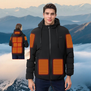 Giacca <span class=keywords><strong>Safari</strong></span> Unisex Personalizzata Antivento Impermeabile con Zip Lunga, Fornitura ODM Invernale, <span class=keywords><strong>Abbigliamento</strong></span> Imbottito Riscaldato USB Ricaricabile - Product Image 6
