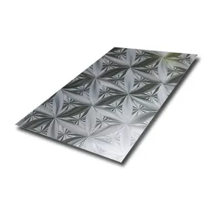 0.8mm size 1219*2438 grade 304 embossed stainless steel sheet for lifts decoration
