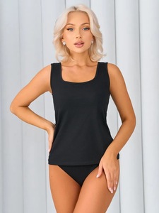 Top de Tirantes para Mujer, de Secado Rápido, Color Sólido, Cuello Cuadrado, Estilo Casual de Verano, con Logotipo Bordado, Disponible en Stock - Product Image 4
