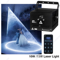 10W RGB projecteur de lumière Laser de mariage contrôlé par téléphone spectacle de lumière Laser de scène pour les fêtes de mariage effet de faisceau rouge piste de danse