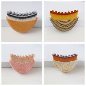 Pinceau de contour lymphatique pour le visage <span class=keywords><strong>et</strong></span> les yeux avec logo personnalisé - Conception ergonomique, nylon, drainage précis de la peau, massage, pinceau de maquillage unique - Product Image 6