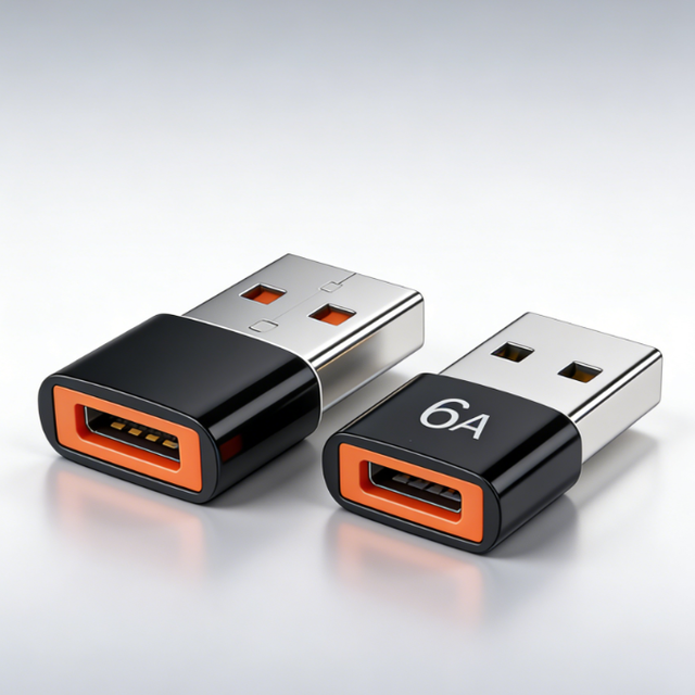 6A Universal Type-C Female USB 2.0 Adapter Aluminum Alloy Fast Charging OTG Compatible Laptop Mobile Phone Air Pods iPhone 12