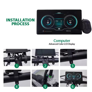 Display LCD H8 <span class=keywords><strong>per</strong></span> <span class=keywords><strong>Bici</strong></span> da Strada, Impermeabile IP65, Ampio Schermo a Colori, Computer Elettronico con Funzione Specchio <span class=keywords><strong>per</strong></span> <span class=keywords><strong>Bici</strong></span> Elettriche 24V-60V, Certificato CE - Product Image 3