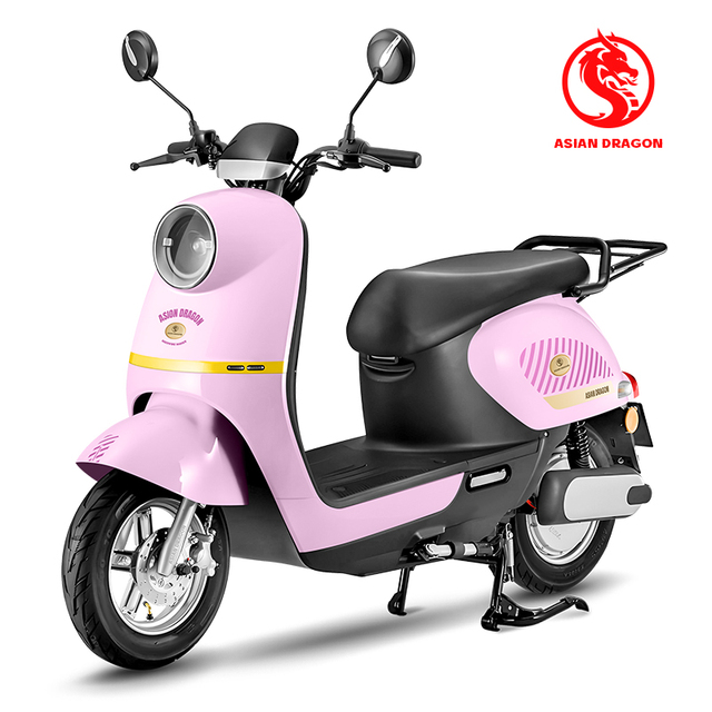 Cute 500W Lead-Acid Electric Moped, Stylish Pink E-Scooter, Comfortable Electric Motorcycle for Women's Daily Commute
