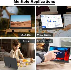 צג נייד בגודל 15.6 אינץ' עם מסך מגע IPS LCD ברזולוציית 1080P וקצב רענון של 60 הרץ / חיבור Type-C, רמקולים כפולים, תאורת LED אחורית, מגדיל מסך למחשב נייד, 65% של המסך המקורי - Product Image 6