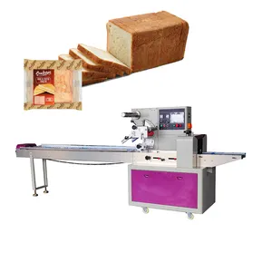 Sandwich Cookie Cream Cake Toast Pita Croissant Pillow Pouch Automatic Small Bag High Quality Bread Packing Machine