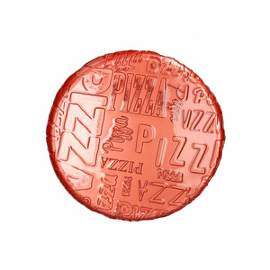Piatto per pizza in vetro arancione, piatto rotondo da portata per feste a tema pizza - Product Image 1