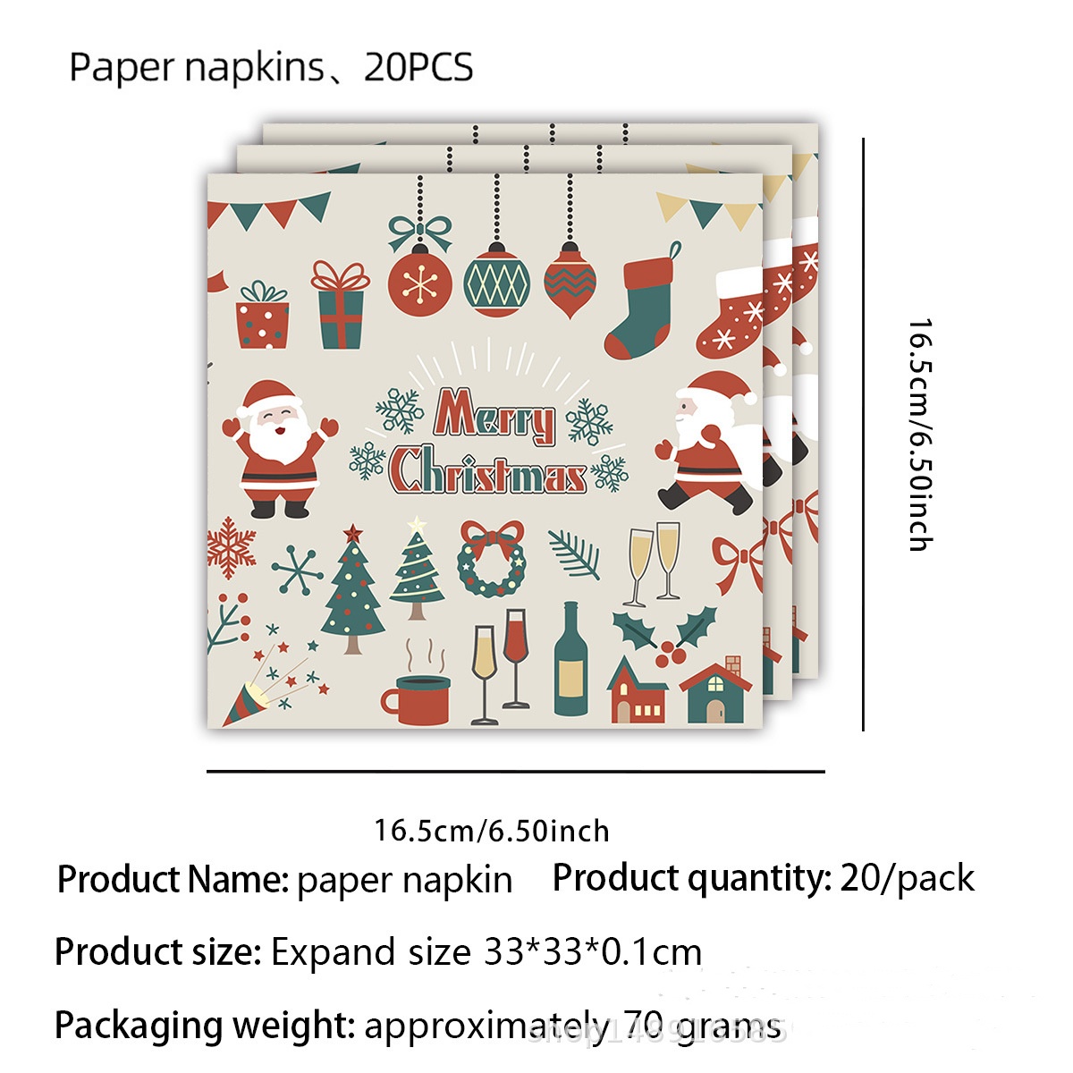 Servilleta de 33*33cm * 20 piezas