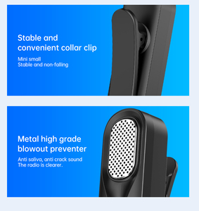 Micrófono inalámbrico de grabación de vídeo en línea profesional con reducción de ruido 2 en 1 2,4 GHz - Product Image 5
