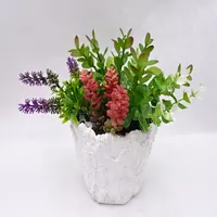 Plantes artificielles bon marché en pots pour la décoration intérieure pot de plantes artificielles succulentes en pot prêt à être expédié