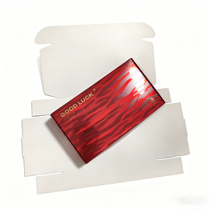 กล่องกระดาษสีแดงสำหรับเทศกาลเคลือบ UV - กล่องบรรจุภัณฑ์ของขวัญพิมพ์ลายตามสั่งสำหรับวันหยุด - Product Image 3