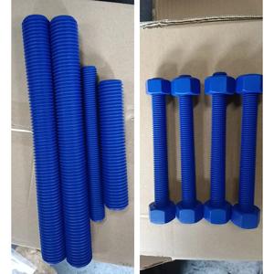 Perno de perno DIN835 M27 de alta resistencia Grado 10,9 Revestimiento de xilano Revestimiento de PTFE para bloque de colector hidráulico, Perno de perno - Product Image 4