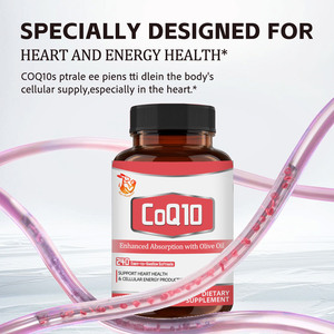 CoQ10 en gélules à absorption améliorée avec huile d'olive, soutient la santé cardiaque et la production d'énergie cellulaire, stimule l'activité antioxydante - Product Image 3