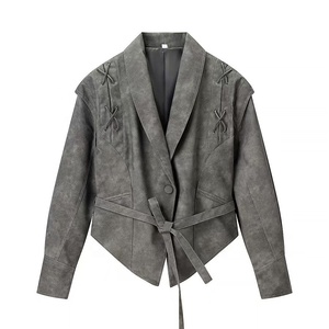 Abbigliamento Femminile Europeo Più Venduto - Nuove Giacche in <span class=keywords><strong>Pelle</strong></span> Retrò Stile Street per Autunno-Inverno - Product Image 2