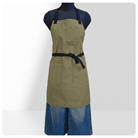 Tablier en toile japonais réutilisable pour le nettoyage, vêtements de travail pour femmes, cuisine et restauration, café, service de restauration