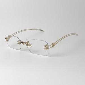 Lunettes de soleil sans monture de haute qualité, personnalisées, décorées d'étoiles, lunettes de soleil de luxe en métal, lunettes de soleil de créateur pour femmes et hommes - Product Image 4