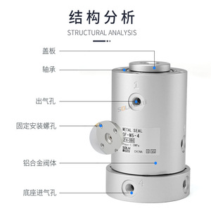 Pour FESTO GF-M5-4 Joint rotatif pneumatique multicanal haute vitesse 4 voies 360° avec raccords pour bobine solénoïde, Neuf et d'occasion, pour utilisation agricole - Product Image 3